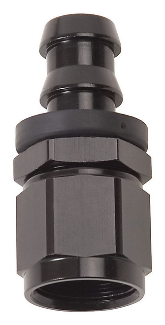 Russell 624013 Fitting, Hose End, Twist-Lok, Straight, 6 AN Hose Barb to 6 AN Female, Aluminum, Black Anodized, Each