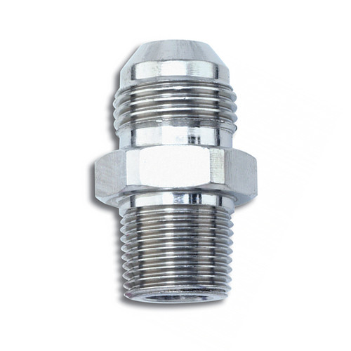 Russell 670031 Fitting, Adapter, Straight, 10 AN Male to 3/8 in NPT Male, Aluminum, Nickel Anodized, Each