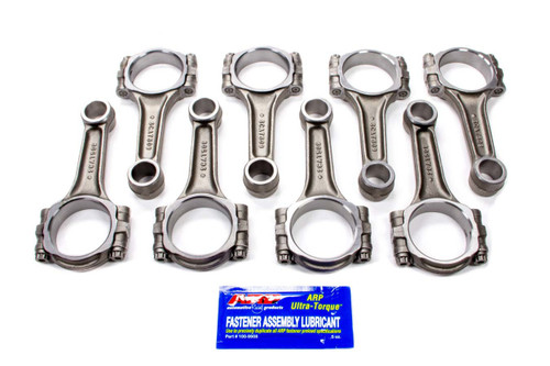 Scat Enterprises 2-ICR5090P Connecting Rod, Pro Stock, I Beam, 5.090 in Long, Press Fit, 3/8 in Cap Screws, ARP8740, Forged Steel, Small Block Ford, Set of 8