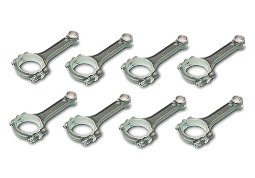 Scat Enterprises 2-ICR5700-2000P Connecting Rod, Pro Stock, I Beam, 5.700 in Long, Press Fit, 3/8 in Cap Screws, ARP8740, Forged Steel, Small Block Chevy, Set of 8