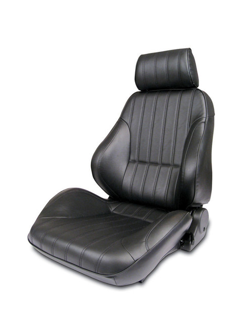 Scat Enterprises 80-1000-51L Seat, Rally 1000 Series, Driver Side, Sliders, Reclining, Side Bolsters, Vinyl, Black, Each