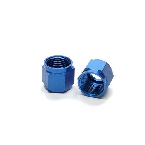 Aeroquip FCM3676 Tube Nuts, -8 AN, 1/2 in. Line, Aluminum, Blue, Pair