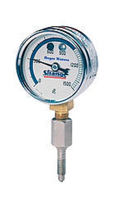 Strange P2360 Brake Pressure Gauge, 0-2000 psi, Mechanical, Analog, 2-1/2 in Diameter, White Face, Each