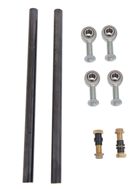 Strange S3449 Tie Rod, 5/8 in OD, 12 in Long, 7/16-20 in Thread, Rod Ends Included, Chromoly, Black Oxide, Kit