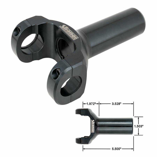 Strange U1677 Slip Yoke, 27 Spline, 5.500 in Long, Chromoly, Black, 1350 U-Joint, Muncie / Powerglide / Super T10 / TH2004R / TH350 / TH700R4 / T56 / 4L60 / 4L60E, Each