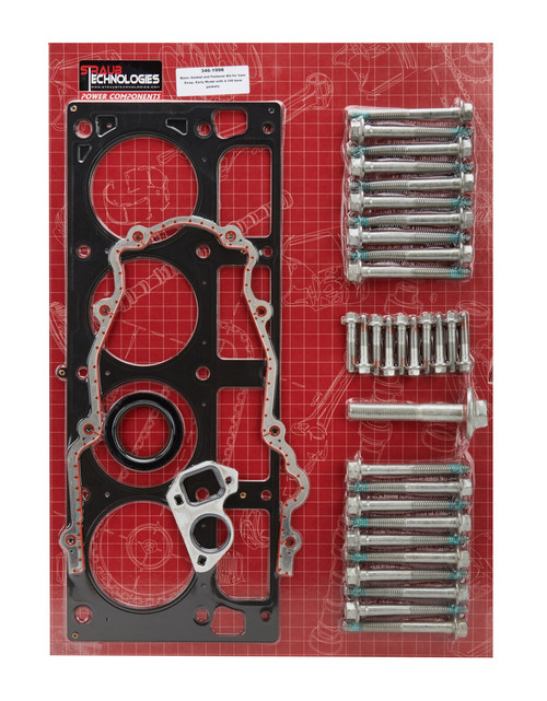 Straub Technologies Inc. 346-1998 Cylinder Head Gasket, 4.100 in Bore, Bolts Included / Timing Cover Gasket, Multi-Layer Steel, GM LS-Series, Kit