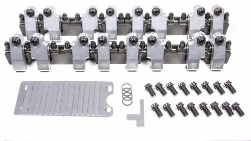 T And D Machine 2300-150/150 Rocker Arm, Shaft Mount, 1.50 Ratio, Full Roller, Aluminum, Natural, AFR 227 / 235, Small Block Chevy, Kit