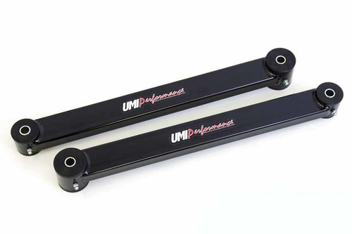 Umi Performance 1034-B Trailing Arm, Premium, Tubular, Lower, Polyurethane Bushings, Boxed, Steel, Black Powder Coat, Ford Mustang 2005-14, Pair