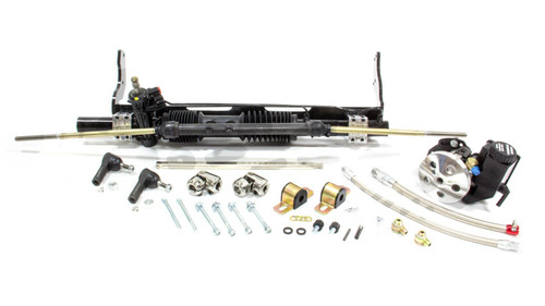 Unisteer Perf Products 8011040-01 Rack and Pinion, Power, Aluminum, Black Powder Coat, GM B-Body 1958-64, Kit