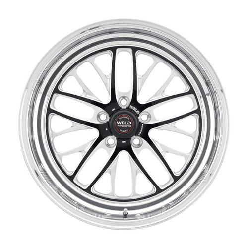 Weld Racing 82HB7110B77F Wheel, S82 Beadlock, 17 x 11 in, 7.700 in Backspace, 5 x 4.75 in Bolt Pattern, High Pad, Beadlock, Aluminum, Black Anodized / Polished, Each