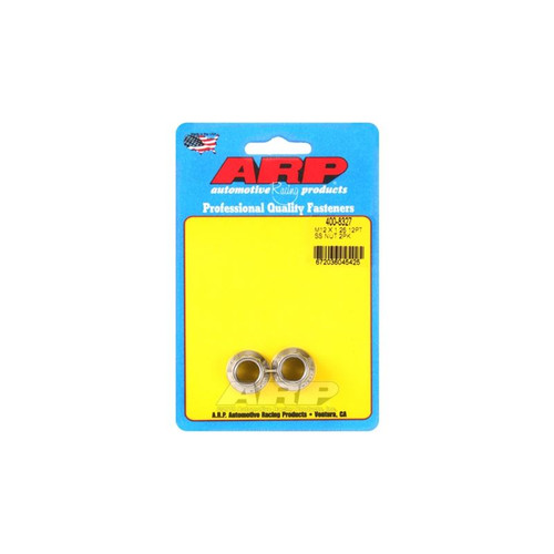 ARP 400-8327 Nuts, M12 x 1.25 Thread, 12-Point, Stainless Steel, Polished, Pair