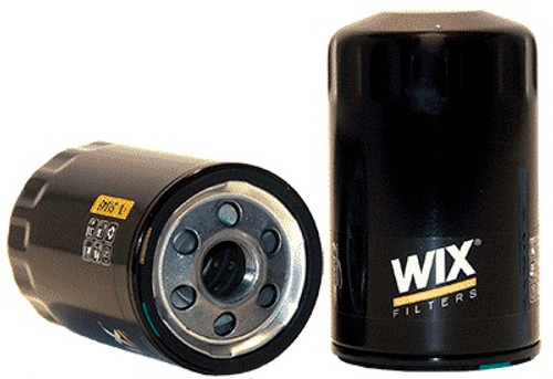Wix Racing Filters 51045 Oil Filter, Canister, Screw-On, 4.828 in Tall, 13/16-16 in Thread, 21 Micron, Steel, Black Paint, Various GM 1977-92, Each