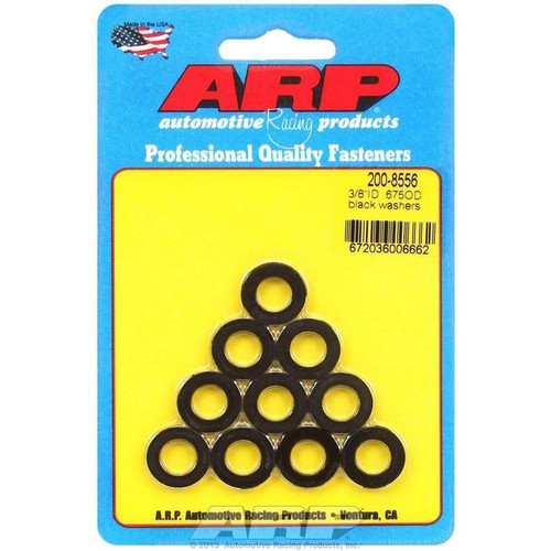 ARP 200-8556 Flat Washers, 3/8 in. ID, 0.675 in. OD, 0.120 in. Thick, Chromoly, Set of 10