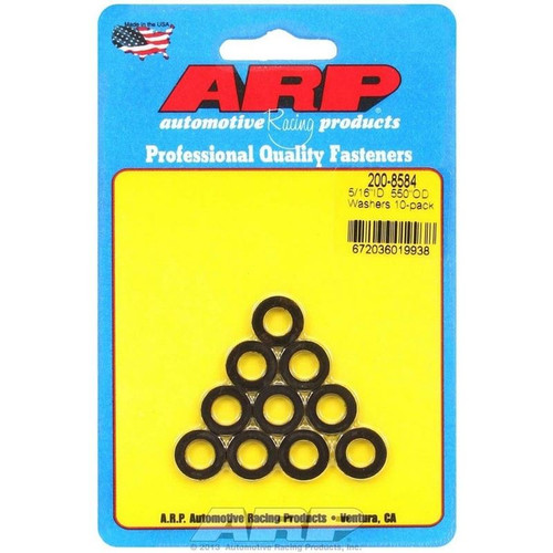 ARP 200-8584 Flat Washers, 0.313 in. ID, 0.550 in. OD, 0.120 in. Thick, Chromoly, Set of 10