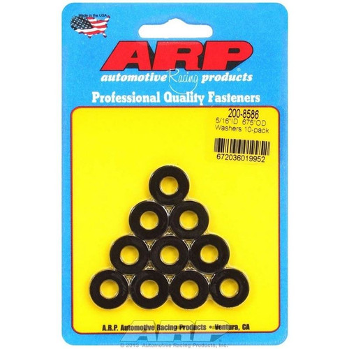 ARP 200-8586 Flat Washers, 0.313 in. ID, 0.675 in. OD, 0.120 in. Thick, Chromoly, Set of 10