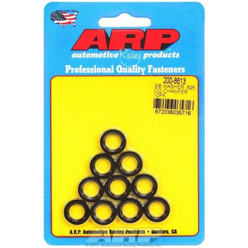 ARP 200-8613 Flat Washers, 3/8 in. ID, 5/8 in. OD, 0.120 in. Thick, Chromoly, Set of 10