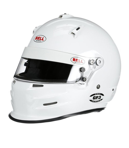 Bell Helmets 1417A23 GP3 Sport Helmet, Closed Face, Snell SA2020, Head and Neck Support Ready, White, Large, Each