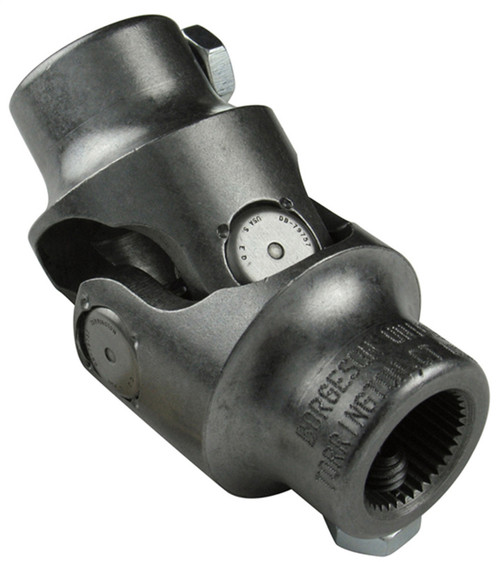 Borgeson 13164 Steering Universal Joint, Single Joint, 3/4 in 30 Spline to 3/4 in Smooth, Steel, Natural, Universal, Each