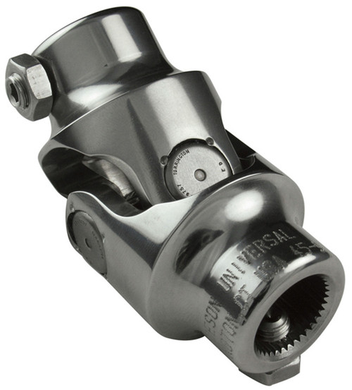 Borgeson 123434 Steering Universal Joint, Single Joint, 3/4 in 36 Spline to 3/4 in 36 Spline, Stainless, Polished, Universal, Each