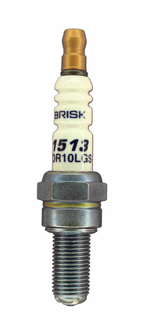 Brisk Racing Spark Plugs AOR10LGS Spark Plug, Premium Racing, 10 mm Thread, 19 mm Reach, Heat Range 10, Gasket Seat, Resistor, Each