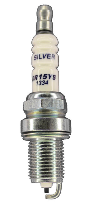 Brisk Racing Spark Plugs DR15YS Spark Plug, Silver Racing, 14 mm Thread, 19 mm Reach, Heat Range 15, Gasket Seat, Resistor, Each