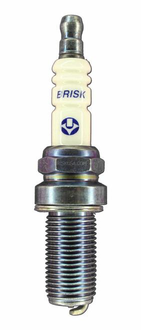 Brisk Racing Spark Plugs ER14S Spark Plug, Silver Racing, 14 mm Thread, 26.1 mm Reach, Heat Range 14, Gasket Seat, Resistor, Each