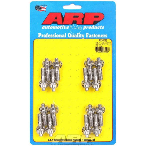 ARP 400-8032 Universal Studs, 12-Point, M8 x 1.25mm, 1.500 in. Long, Set of 16