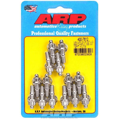 ARP 400-7612 Valve Cover Stud Kit, 1.170 in. Long, 12-Point, Stainless Steel, Set of 14