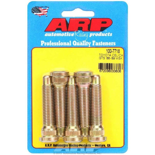 ARP 100-7718 1986-1989 Toyota Celica GTS, Wheel Studs, M12 x 1.5 Thread, 2.340 in. Long, Set of 5