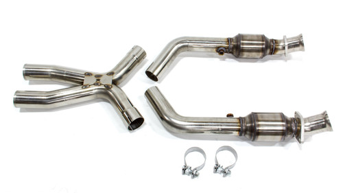 Kooks Headers 11313200 Exhaust X-Pipe, 2-1/2 in Diameter, Converters, Stainless, Natural, Ford Modular, Ford Mustang 2005-10, Each