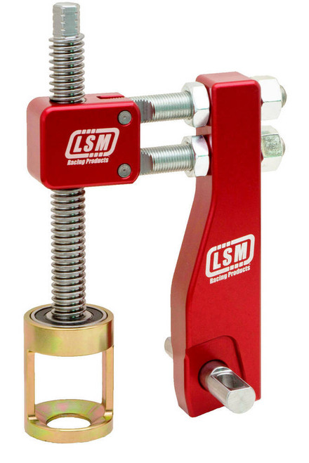 LSM Racing Products SC-500 Valve Spring Compressor, Head-On, Shaft Mount, Aluminum, Red Anodized, Dart Big Chief, Kit
