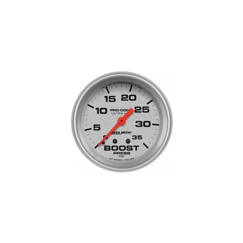 AutoMeter 4404 2-5/8 in. Boost, 0-35 PSI, Mechanical, Ultra Lite Gauge, Silver