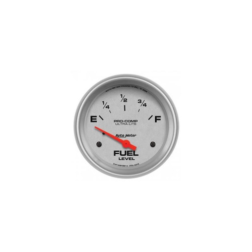 AutoMeter 4416 2-5/8 in. Fuel Level, 240-33 ohms, Air-Core, SSE, Ultra Lite Gauge, Silver