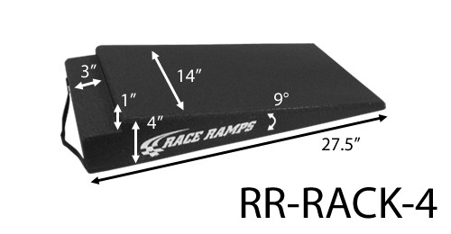 Race Ramps RR-RACK-4 Trailer Ramp, 4 in Height, 27-1/2 in Long, 14 in Wide, 1500 lb Capacity, Pair