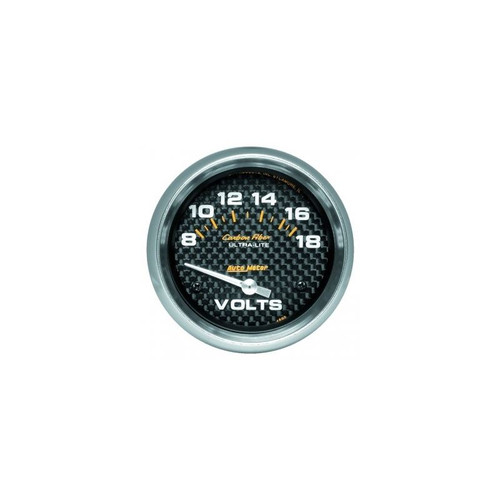 AutoMeter 4891 2-5/8 in. Voltmeter, 8-18V, Air-Core, Carbon Fiber Gauge