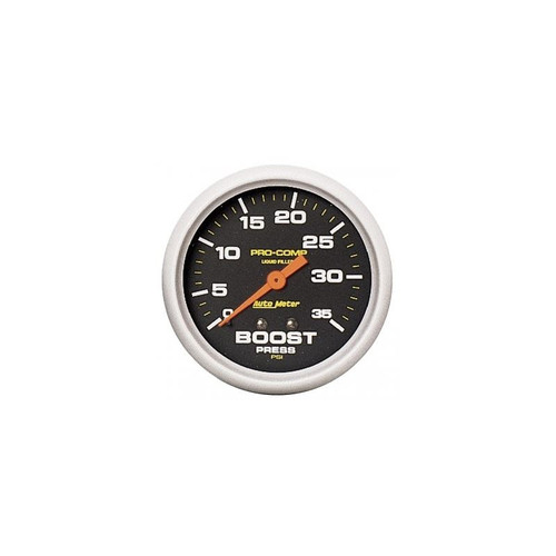 AutoMeter 5404 2-5/8 in. Boost, 0-35 PSI, Mechanical, Liquid Filled, Pro Comp Gauge, Black