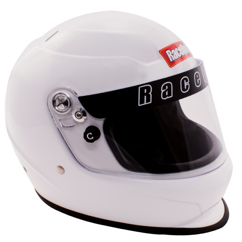 Racequip 2261196RQP Pro Youth Helmet, Closed Face, SFI 24.1, Head and Neck Support Ready, White, Youth One Size Fits All, Each