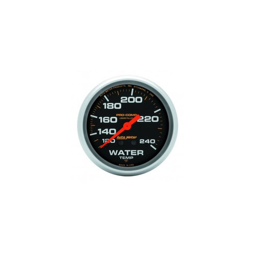 AutoMeter 5433 2-5/8 in. Water Temperature, 120-240 F, 12 ft., Mechanical, LiquidFilled, Pro Comp Gauge, Black