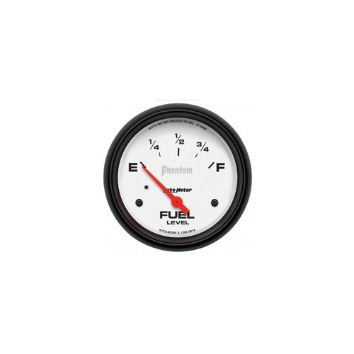 AutoMeter 5814 2-5/8 in. Fuel Level, 0-90 ohms, Air-Core, Sse, Phantom Gauge, White