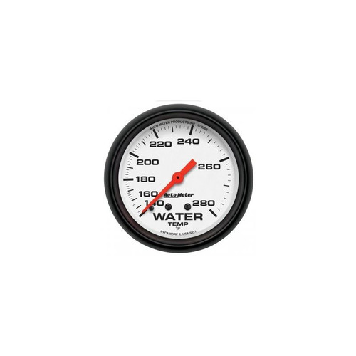 AutoMeter 5831 2-5/8 in. Water Temperature, 140-280 F, 6 ft., Mechanical, Phantom Gauge, White