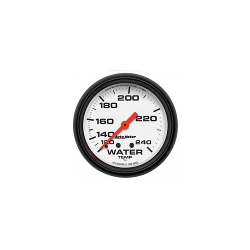 AutoMeter 5832 2-5/8 in. Water Temperature, 120-240 F, 6 ft., Mechanical, Phantom Gauge, White