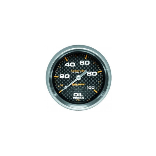 AutoMeter 4821 2-5/8 in. Oil Pressure, 0-100 PSI, Mechanical, Carbon Fiber Gauge
