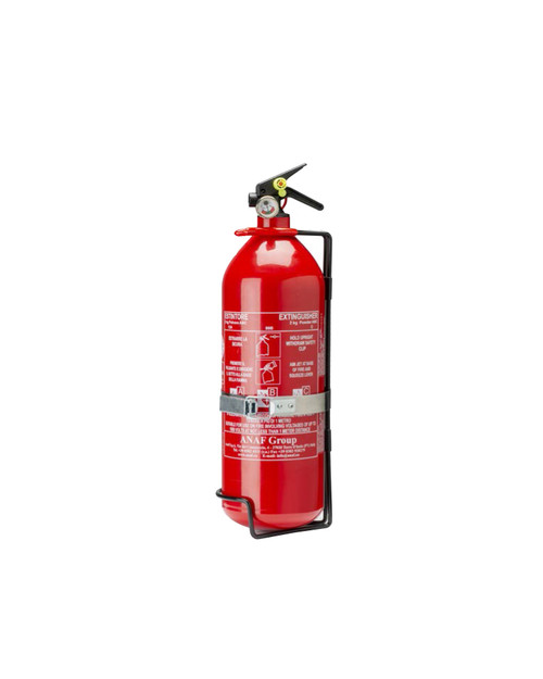 Sparco 014773BSS2 Fire Extinguisher, Dual Chamber, Novec / AFFF, 2.0 L, Mounting Bracket, Stainless, Red Paint, Each