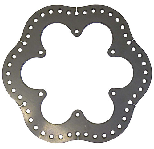 Ti22 Performance TIP3918 Brake Rotor, Drilled / Scalloped, 9.250 in OD, 0.2500 in Thick, 6 x 5.250 in Bolt Pattern, Steel, Natural, Each