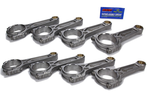 Wiseco BC6385-990 Connecting Rod, Boostline, I Beam, 6.385 Long, Bushed, 7/16 in Cap Screws, Forged Steel, Big Block Chevy, Set of 8