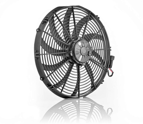 Be-Cool Radiators 75068 Electric Cooling Fan, Qualifier, 16 in Fan, Puller, 3000 CFM, 12V, Curved Blade, 16-5/16 x 15-3/4 in, 3-5/8 in Thick, Plastic, Each