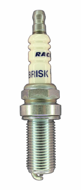 Brisk Racing Spark Plugs ER12S Spark Plug, Silver Racing, 14 mm Thread, 26.5 mm Reach, Heat Range 12, Gasket Seat, Resistor, Each