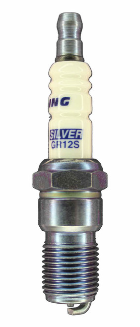 Brisk Racing Spark Plugs GR12S Spark Plug, Silver Racing, 14 mm Thread, 18 mm Reach, Heat Range 12, Tapered Seat, Resistor, Each