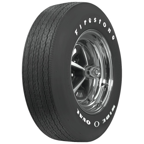 Coker Tire 54670 Tire, Wide Oval, E70-14, Bias-Ply, Raised White Letter Sidewall, Each