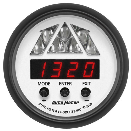 AutoMeter 5787 2-1/16 in. Digital Pro Shift Light Gauge, 0-16,000 RPM, Phantom